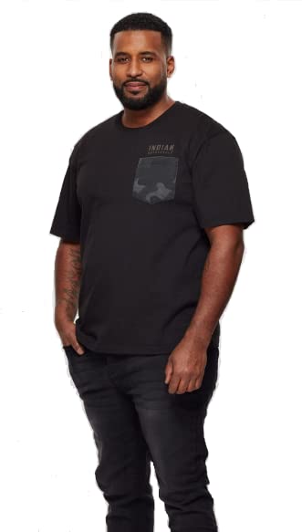 Indian Motorcycle Men's Camo Pocket T-Shirt, Black