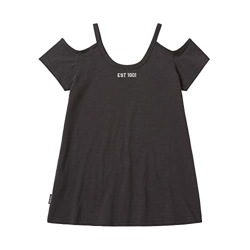 Indian Motorcycle Women's Off Shoulder T-Shirt, Charcoal