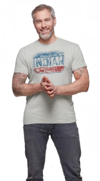 Indian Motorcycle Men's Indian Sign T-Shirt, Gray