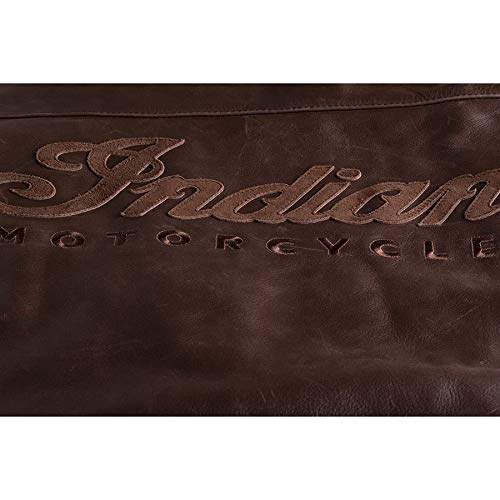 Indian Motorcycle Men's Leather Getaway Riding Jacket with Removable Liner, Brown - 2860501