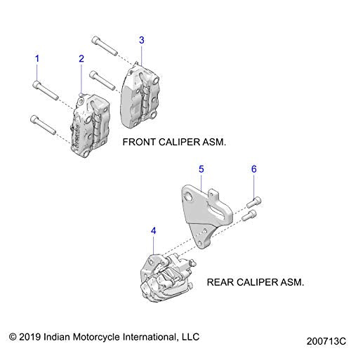 Indian Motorcycle Brake Pads Kit, Rear, Part 2208344
