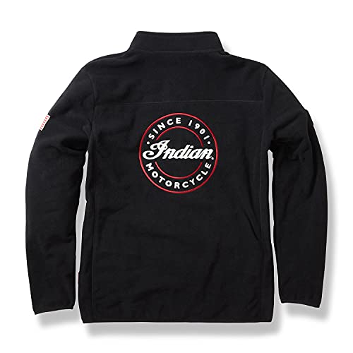 Indian Motorcycle Men's Zip Thru Fleece, Black - 2861644