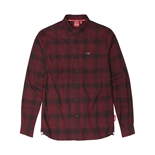 Indian Motorcycle Men's Denver Plaid Shirt, Port