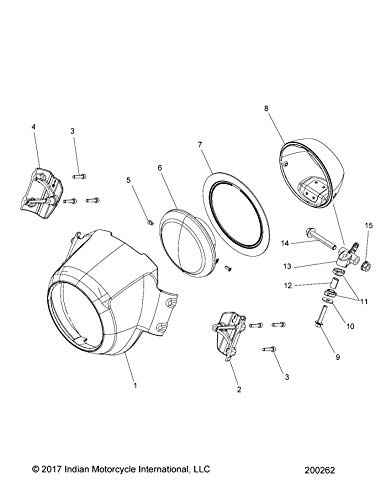 Polaris Nacelle Bracket, Right, Cruiser Black, BOB, Genuine OEM Part 5633775-266, Qty 1