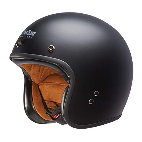 Indian Motorcycle Open Face Retro Helmet, Matte Black