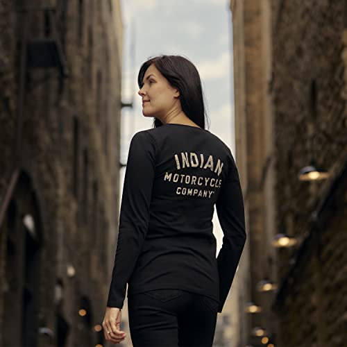 Indian Motorcycle Women's IMC Graphic Long Sleeve T-Shirt, Black