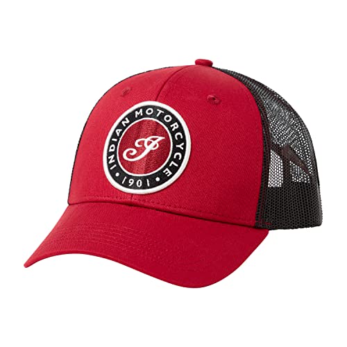 Indian Motorcycle I Icon Trucker Hat, Red