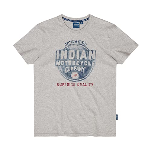 Indian Motorcycle Men's Watercolor T-Shirt, Gray