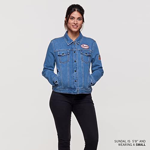 Indian Motorcycle Women's Denim Jacket, Blue - 2862845