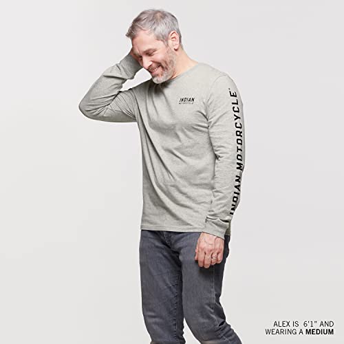Indian Motorcycle Men's Athlete Long Sleeve T-Shirt, Gray