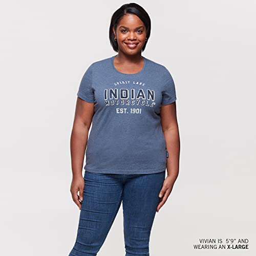 Indian Motorcycle Women's Block Logo Graphic T-Shirt, Blue