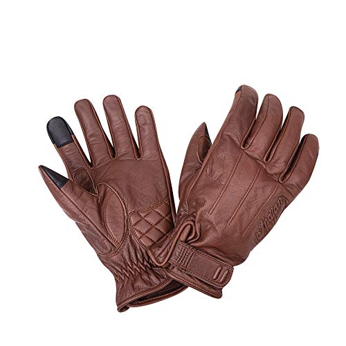 Indian Motorcycle Men's Leather Getaway Riding Gloves, Brown