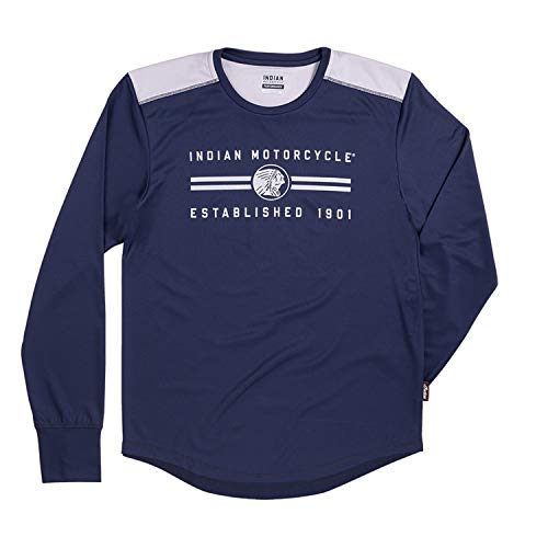 Indian Motorcycle Men's Long-Sleeve Performance T-Shirt, Navy