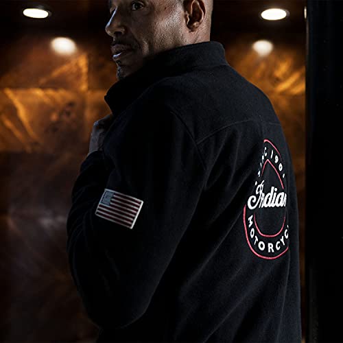 Indian Motorcycle Men's Zip Thru Fleece, Black - 2861644