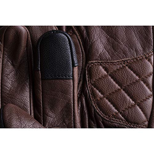 Indian Motorcycle Men's Leather Getaway Riding Gloves, Brown