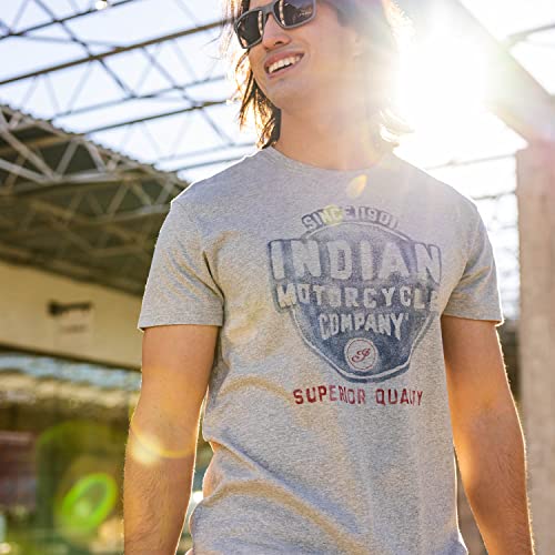 Indian Motorcycle Men's Watercolor T-Shirt, Gray