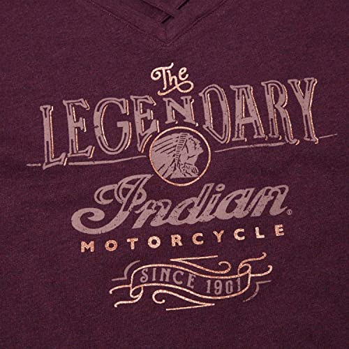 Indian Motorcycle Women's Rose Gold Print T-Shirt, Purple
