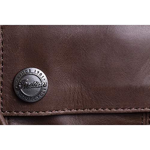 Indian Motorcycle Men's Leather Getaway Riding Jacket with Removable Liner, Brown - 2860501