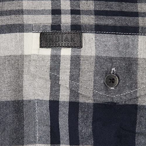 Indian Motorcycle Men's Toledo Plaid Shirt, Blue