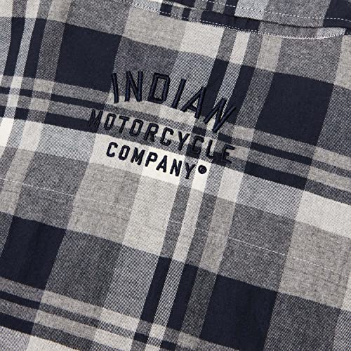 Indian Motorcycle Men's Toledo Plaid Shirt, Blue