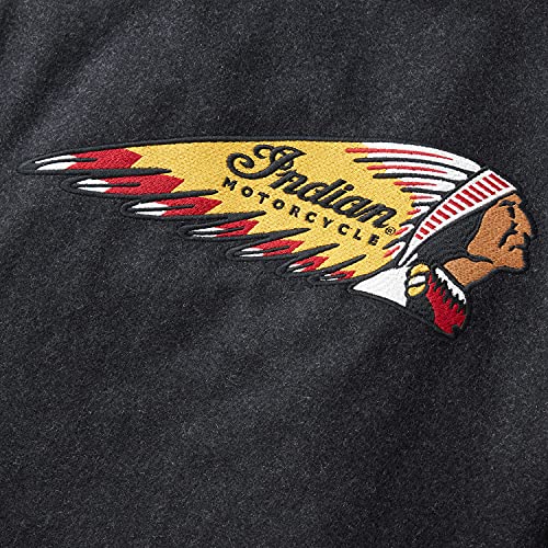 Indian Motorcycle Men's Varsity Bomber Jacket, Black - 2861674