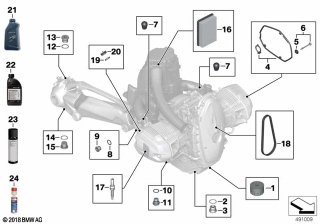 BMW Spark Plug (12127728634)
