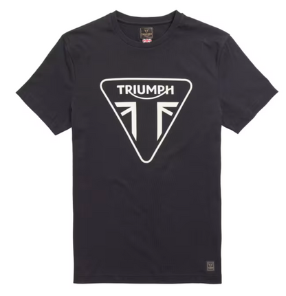 Triumph Helston Triangle Badge Logo Black T-shirt