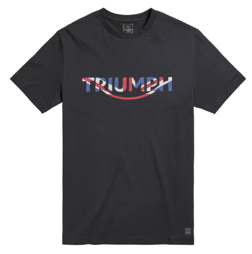 Triumph Orford Union Jack Logo Black T-shirt 