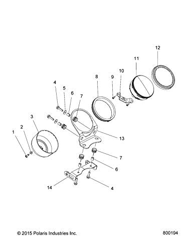 Victory Motorcycles Indian Motorcycle Speedo Cover, CPI, Genuine OEM Part 5452757