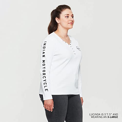 Indian Motorcycle Women's Sleeve Print T-Shirt, White