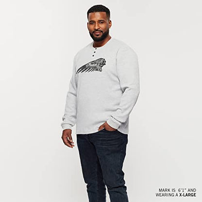 Indian Motorcycle Men's Authentic Waffle Long Sleeve T-Shirt, Gray