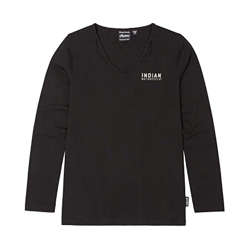 Indian Motorcycle Women's IMC Graphic Long Sleeve T-Shirt, Black