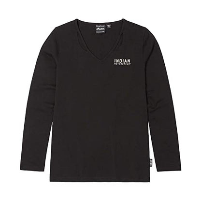 Indian Motorcycle Women's IMC Graphic Long Sleeve T-Shirt, Black