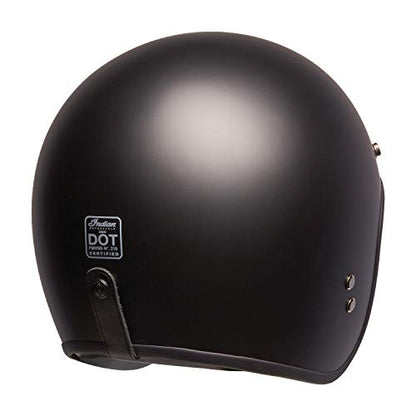 Indian Motorcycle Open Face Retro Helmet, Matte Black