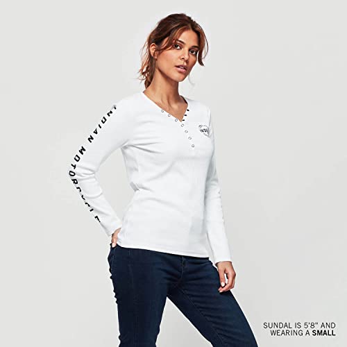Indian Motorcycle Women's Sleeve Print T-Shirt, White