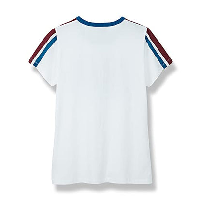 Indian Motorcycle Women's Stripe Sleeve T-Shirt, White