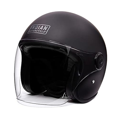 Indian Motorcycle Unisex Matte Jet Helmet, Black