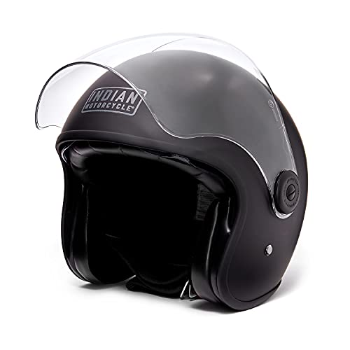 Indian Motorcycle Unisex Matte Jet Helmet, Black