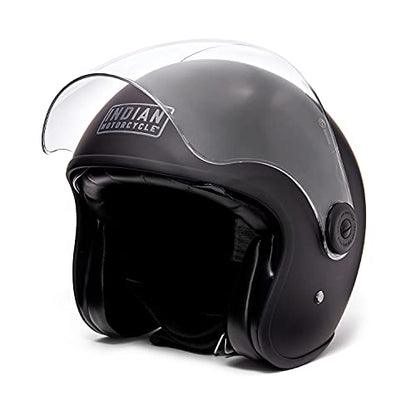 Indian Motorcycle Unisex Matte Jet Helmet, Black