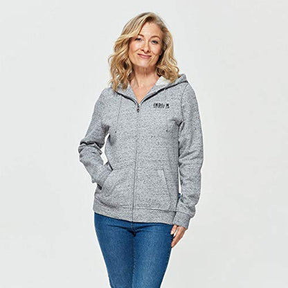 Indian Motorcycle Women's Textured Logo Hoodie Sweatshirt, Gray