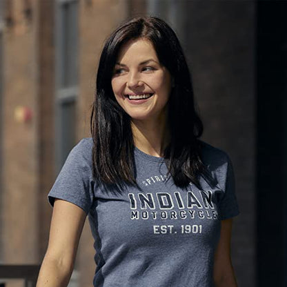 Indian Motorcycle Women's Block Logo Graphic T-Shirt, Blue