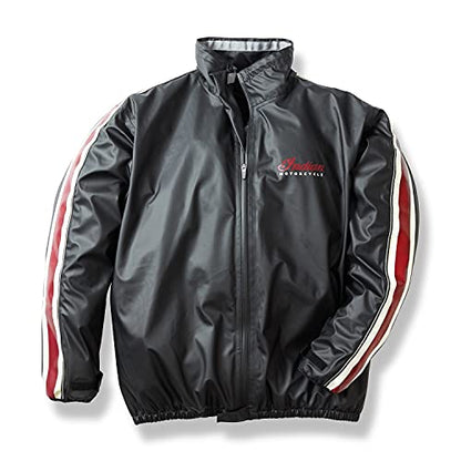 Indian Motorcycle Unisex Rain Suit Jacket, Black - 2861676