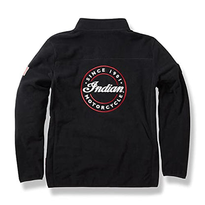 Indian Motorcycle Men's Zip Thru Fleece, Black - 2861644