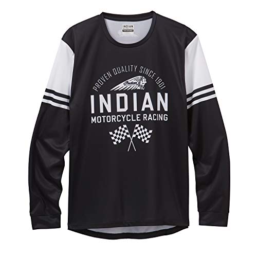 Indian Motorcycle Men's Racing Flag T-Shirt, Black