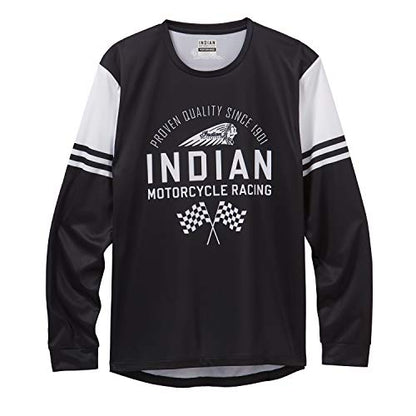 Indian Motorcycle Men's Racing Flag T-Shirt, Black