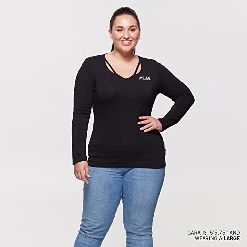 Indian Motorcycle Women's IMC Graphic Long Sleeve T-Shirt, Black