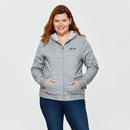 Indian Motorcycle Women's Textured Logo Hoodie Sweatshirt, Gray