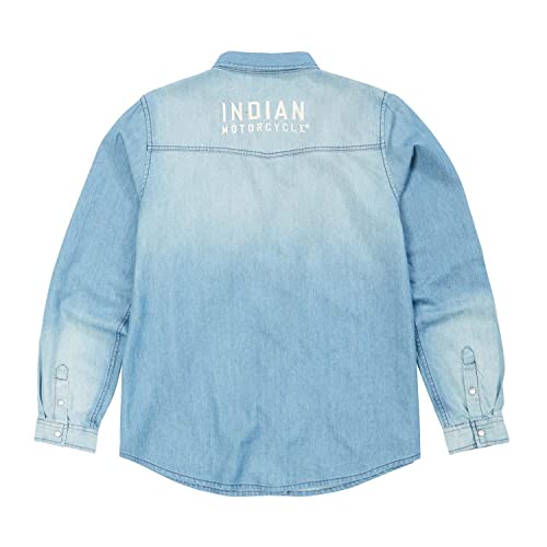 Indian Motorcycle Women's Western Denim Shirt, Blue