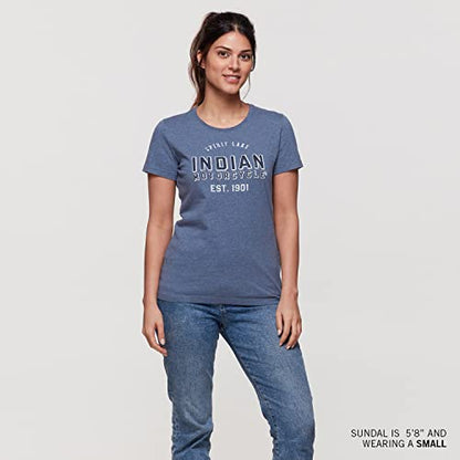 Indian Motorcycle Women's Block Logo Graphic T-Shirt, Blue