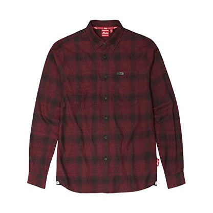 Indian Motorcycle Men's Denver Plaid Shirt, Port